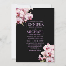 Todas em Orquídeas Rosa - Convites para Casamento 