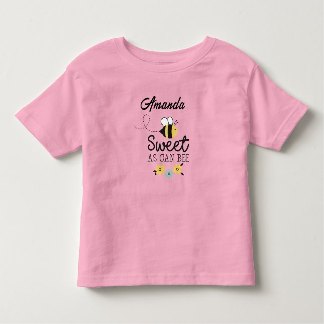 Toddler Doce Personalizável Como Pode Ser T-Shirt (Frente)