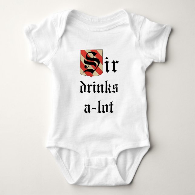 Toddler Jersey T-Shirt "Sir Drinks-a-lot" Baby Bo (Frente)