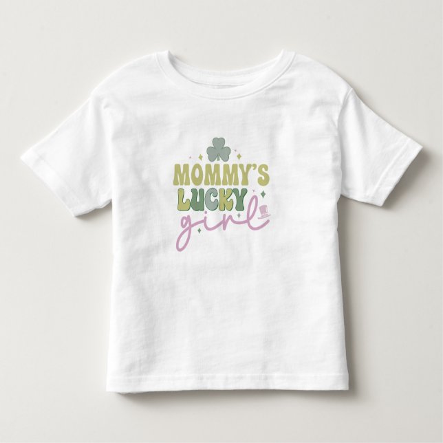 Toddler Rua. Patrick T-shirt - "A Menina Sortuda d (Frente)