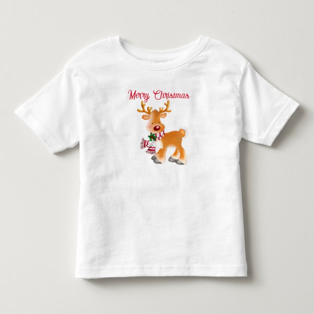 Toddler T-Shirt Holiday Rudolph (Frente)