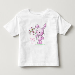TODDLERS T-SHIRT Coelho cor-de-rosa-rosa + texto p