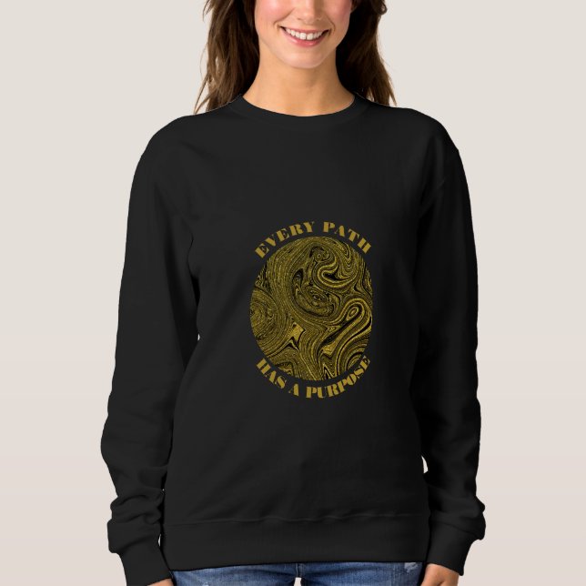 "Todo Caminho Tem Um Propósito" Camiseta De Frio D (Frente)