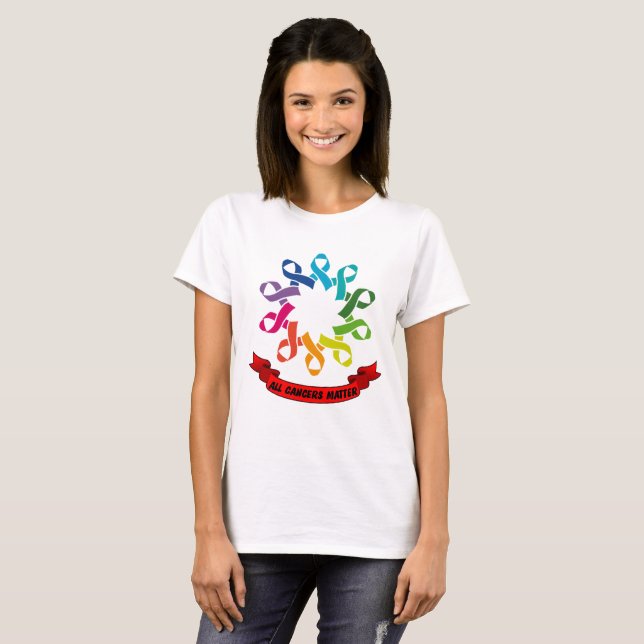 Todo o apoio do cancer do roupa da camisa da (Frente Completa)