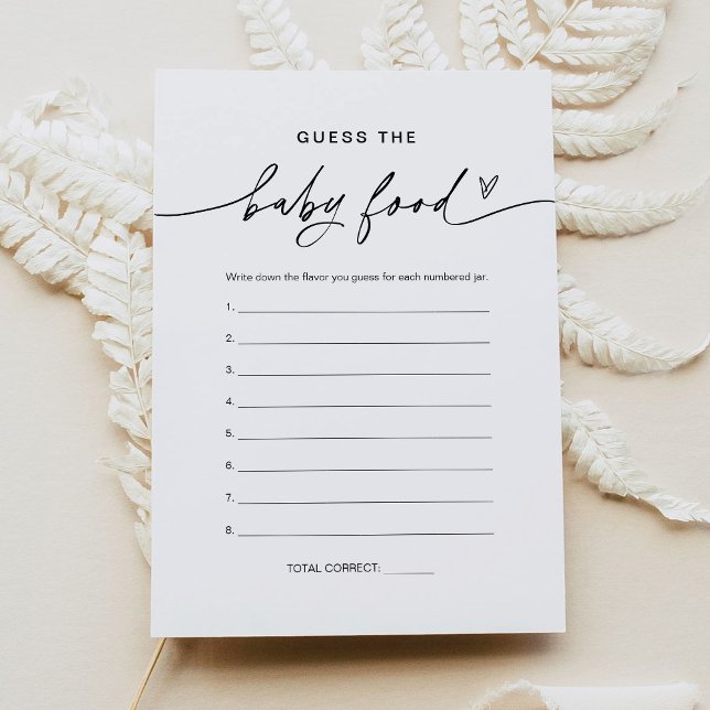 TODOS Adivinhem o cartão de jogo da Comida do bebê (Criador carregado)