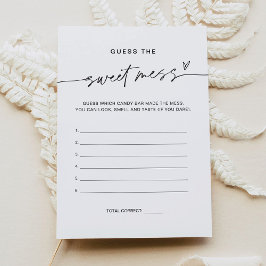 TODOS Adivinhem o doce cartão de jogo Mess