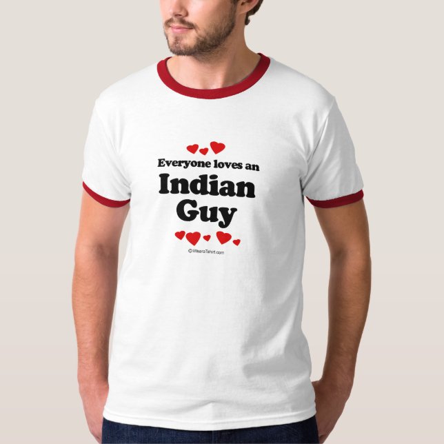 Todos ama um t-shirt indiano da cara (Frente)