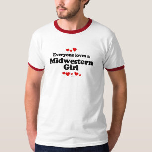 Todos ama um t-shirt Midwestern da menina