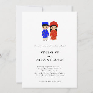 Todos em Um Convite para Casamento Vietnamita TH