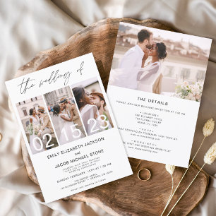 Todos em Um O Casamento da Foto Simples Minimalist