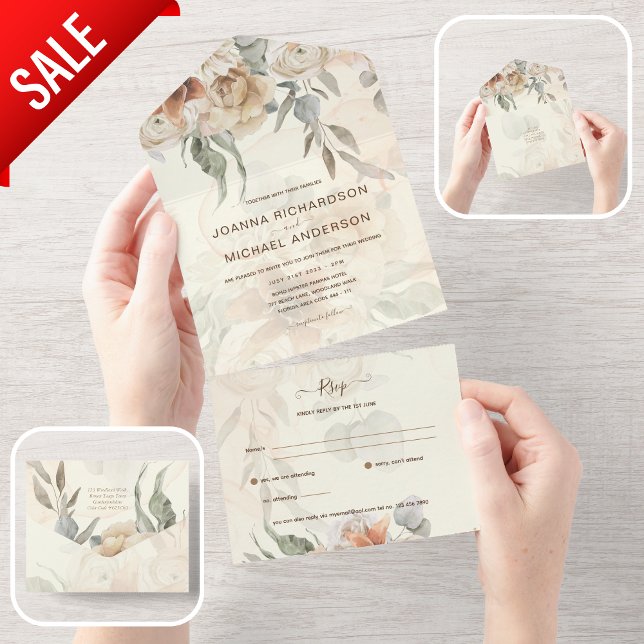 Todos Inclusivos Pampas Grass BOHO Weding RSVP (Criador carregado)