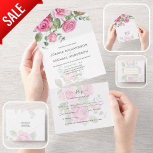 Todos Inclusivos RSVP Floral de Casamento de Rapos