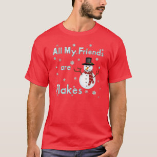 Todos meus amigos são t-shirt do vermelho dos