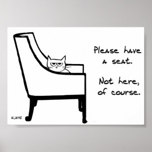 Todos os Cadeiras Pertencem ao Gato - Poster Diver