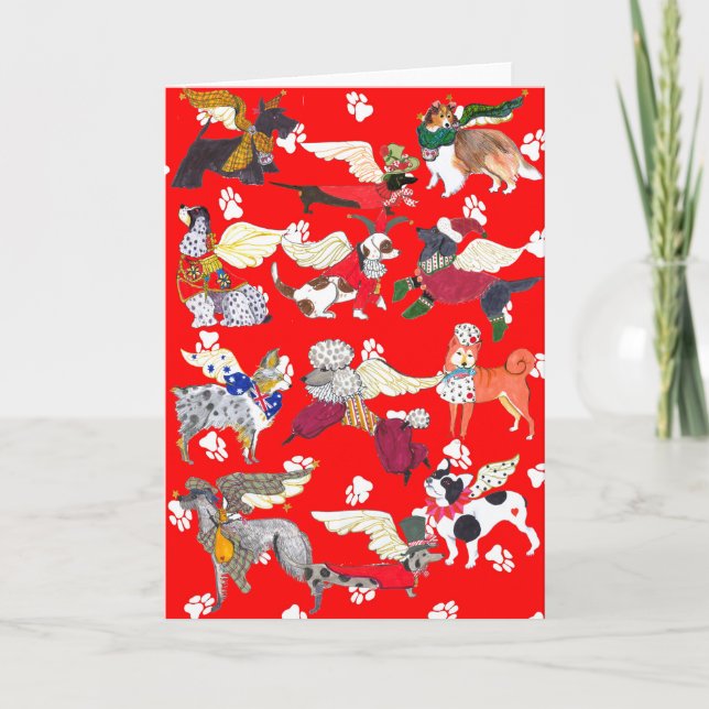 "Todos os cães são anjos" Cartão de nota de Gulliv (Frente)