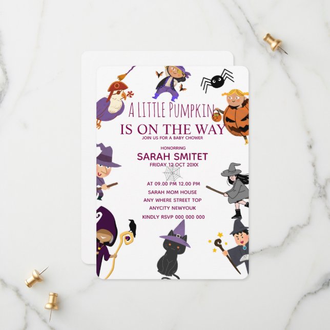 Todos os Monstros Convite de Aniversário, Hallowee (Frente/Verso In Situ)