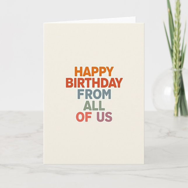 Todos os nossos melhores cartões de aniversário (Frente)