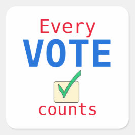 Todos os votos Contam o Adesivo de Eleição Persona