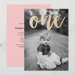 Todos Que Gliters Primeiro Convite de aniversário