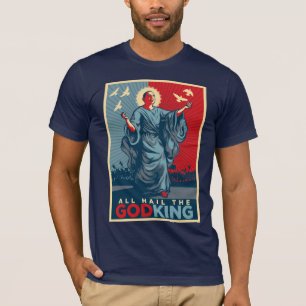 Todos saudam o Deus-Rei Obama T-shirt