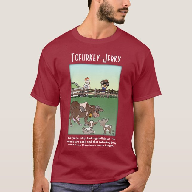 Tofurkey Jerky Maroon Men's T-Shirt (Frente)