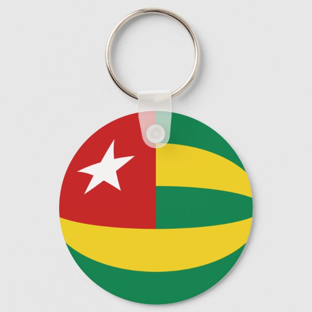 Togo Fisheye Flag Chaveiro (Frente)