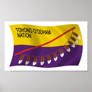 Tohono O'odham Nation Bandeira Cartaz Impressão