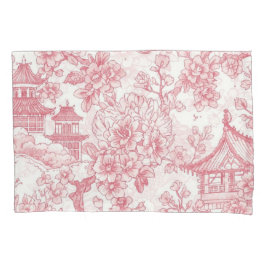Toile de Chinoiserie Rosa Dragão Flor de Cerejeira