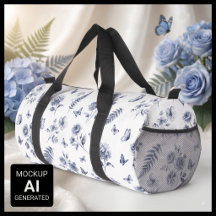 Toile de Jouy Chinesice Azul Padrão