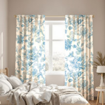 Toile-de-jouy Chinoiseries Padrão Floral Azul