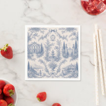 Toile de Jouy Venue Story Guardanapos de Papel par