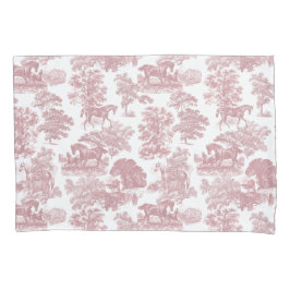 Toile Elegante de Cavalos Rústicos Rosa-Rosa Elega