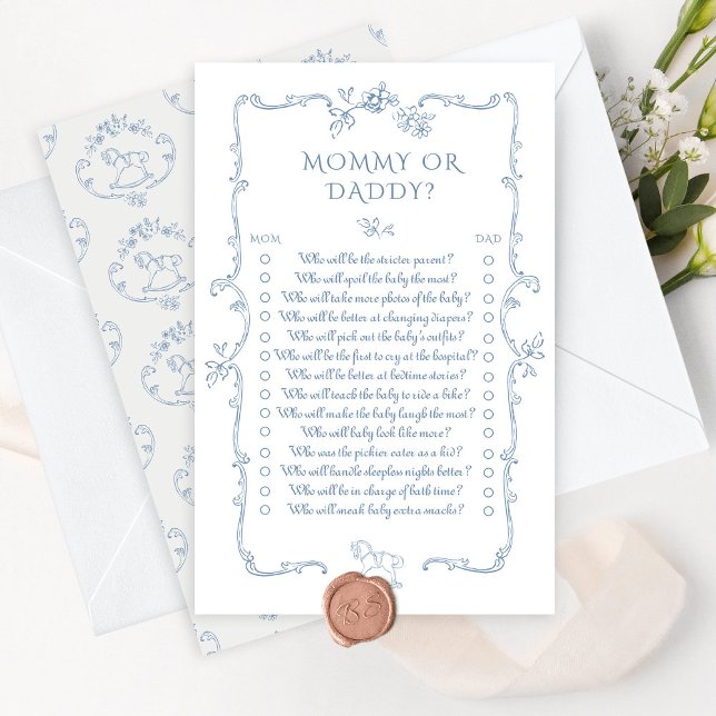 Toile French mamãe ou chá de fraldas game (Criador carregado)