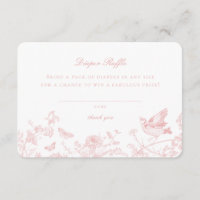 Toile Rosa De Jouy Fralda Raffle Convite Inserção