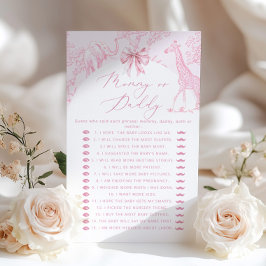 Toile Safari Mamãe ou chá de fraldas