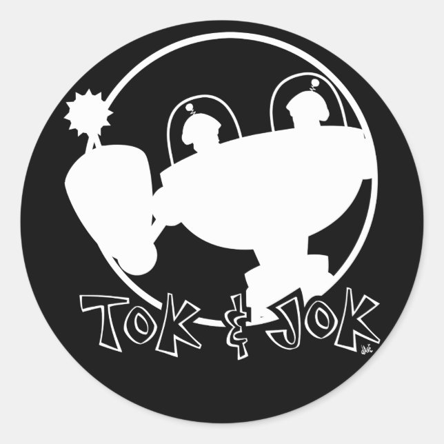 TokBOT e JokBOT - Adesivo Escuro (Frente)