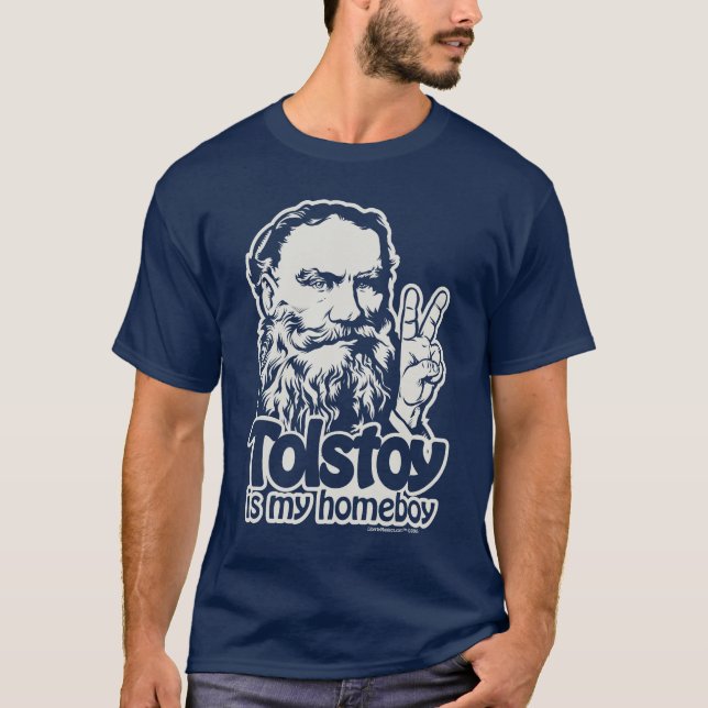 Tolstoy é meu t-shirt do ficar em casa (Frente)