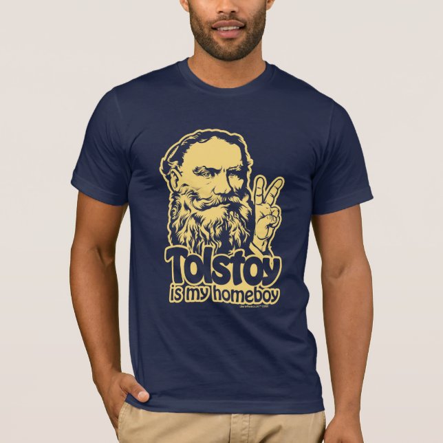 Tolstoy é meu t-shirt do ficar em casa (Frente)