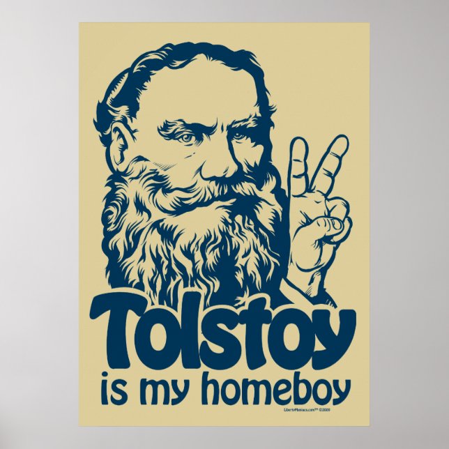 Tolstoy é o meu Poster Ficar em casa (Frente)
