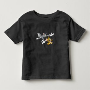 Tom e Jerry Divertem Camiseta Negra para Crianças