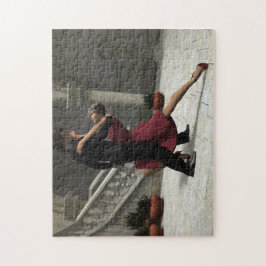 Toma dois ao quebra-cabeça de serra de vaivém do