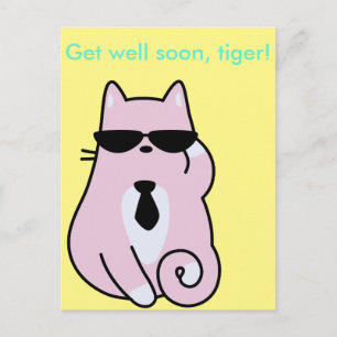 Toma logo, tigre! - Cartão postal do Gato Rosa Leg
