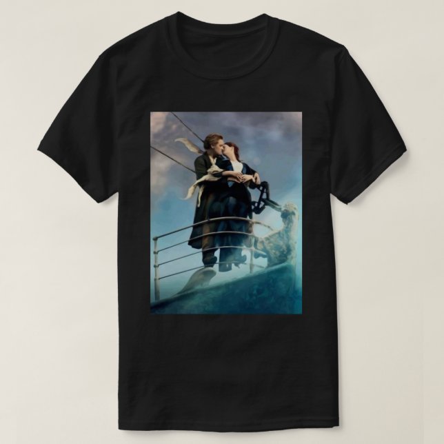 Tomada de Filme Titanic e T-Shirt Clássica Rosa (Frente do Design)