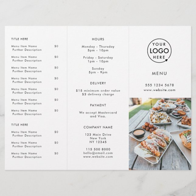 Tomada do Restaurante | Menu de remoção de fotos m (Frente)