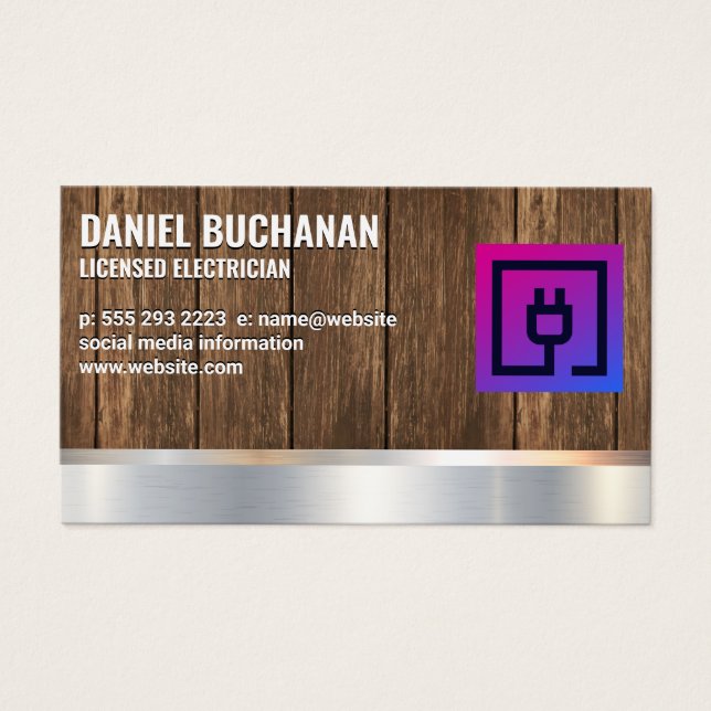 Tomada elétrica | Eletrônico | Madeira de metal (Frente)