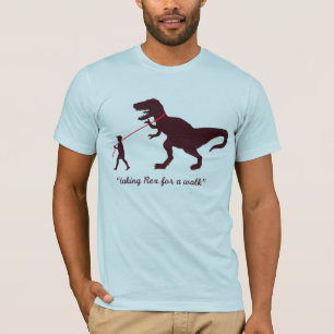 tomando Rex para um t-shirt da caminhada -