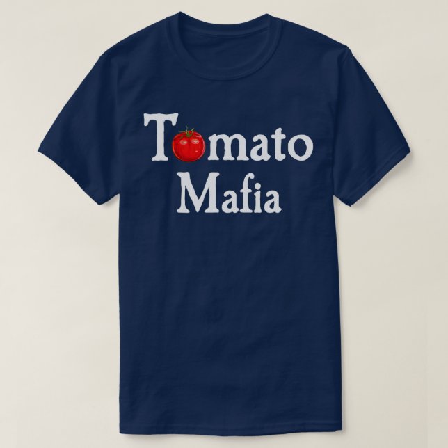 Tomate Mafia Engraçada Jardinagem Lover Camisa Grá (Frente do Design)
