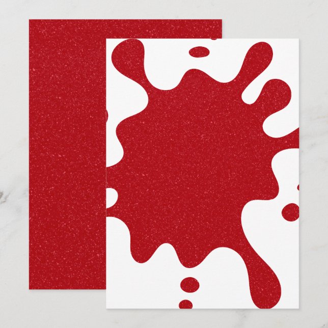 Tomate Red Splash Flat Menu – Personalizável (Frente/Verso)