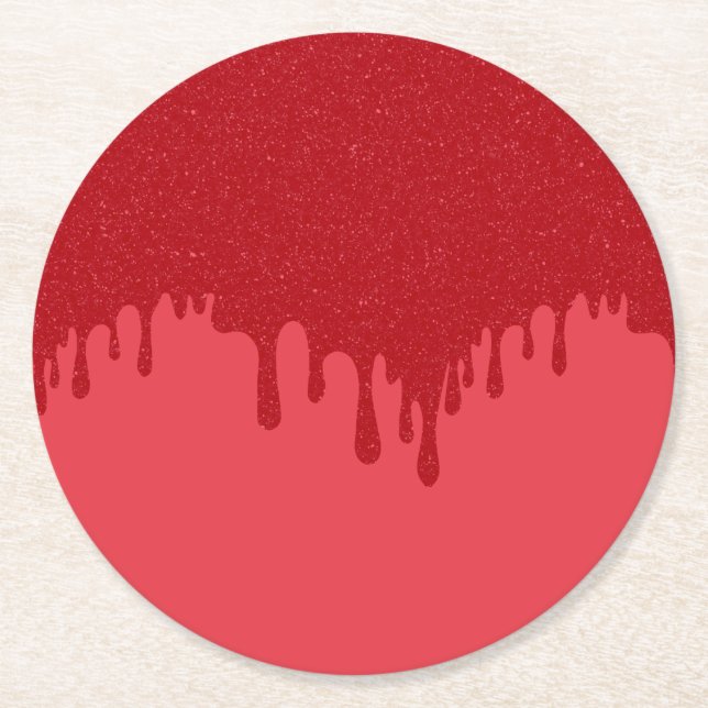 Tomate Vermelho Drip Personalizado Porta-Copos de  (Frente)