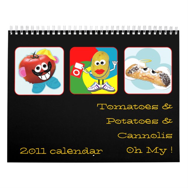 '' tomates, batatas & calendário engraçado do (Capa)
